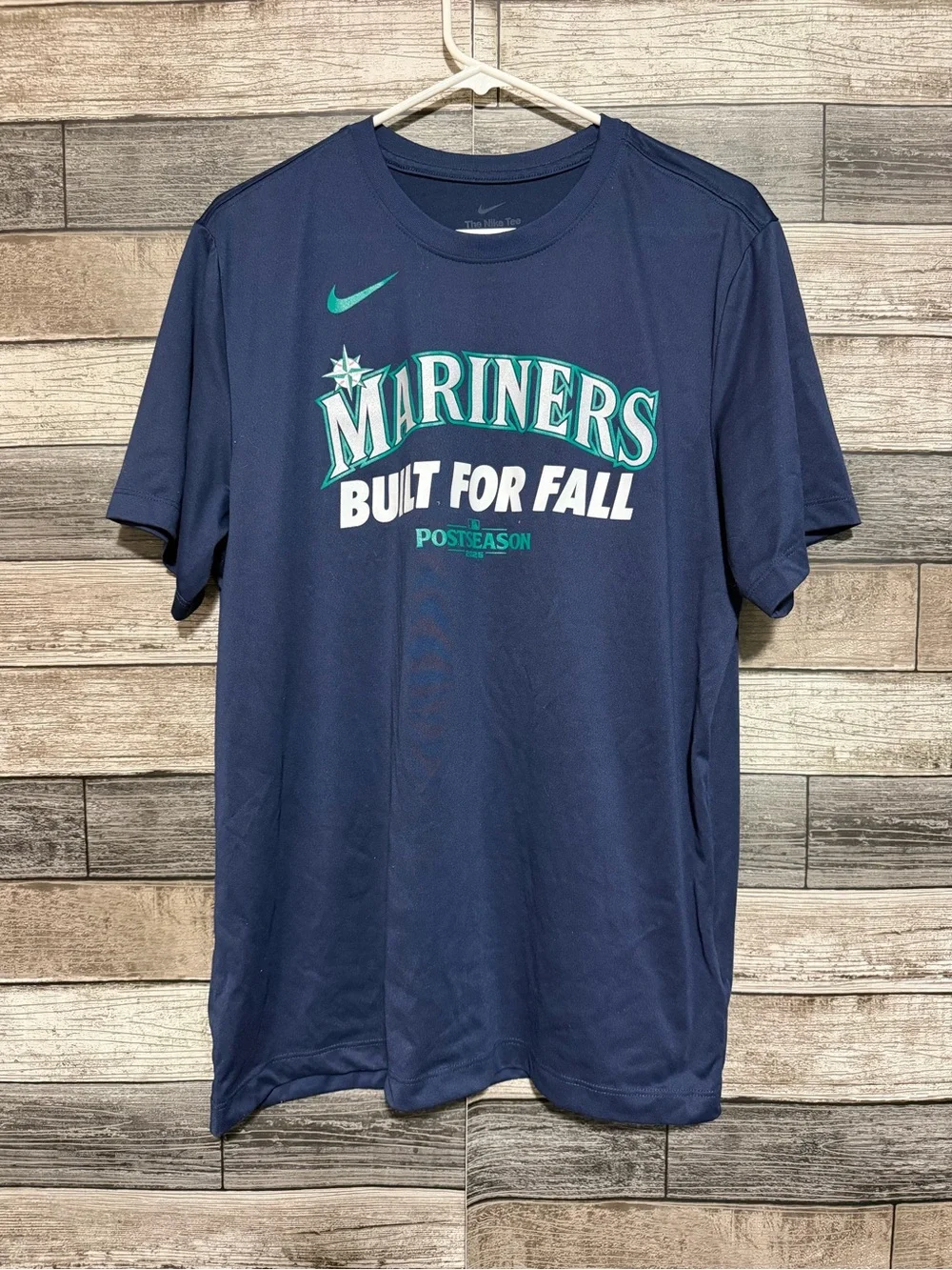 Nike Seattle Mariners Built For The Fall Post Season 2025 T Shirt Men’s L Blue